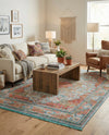 Caribbean Breeze Collection Area Rug -  Floriana Rectangle Light Blue  lifestyle 26