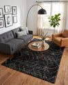 Nordic Loom Geometric Collection Area Rug - Oslo Rectangle Jet Black  lifestyle 56