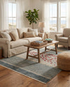 Zagros Oasis Collection Area Rug -  Kermanshah Rectangle Blue  lifestyle 16