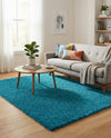 Plush Oasis Collection Area Rug - Serenity (Turquoise) Rectangle Turquoise  lifestyle 13