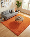 Plush Oasis Collection Area Rug - Serenity (Tiger Orange) Square Tiger Orange  lifestyle 23