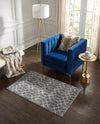 Hollywood Luxe Collection Area Rug - Sunset (Gray Silver) Rectangle Gray Silver  lifestyle 19