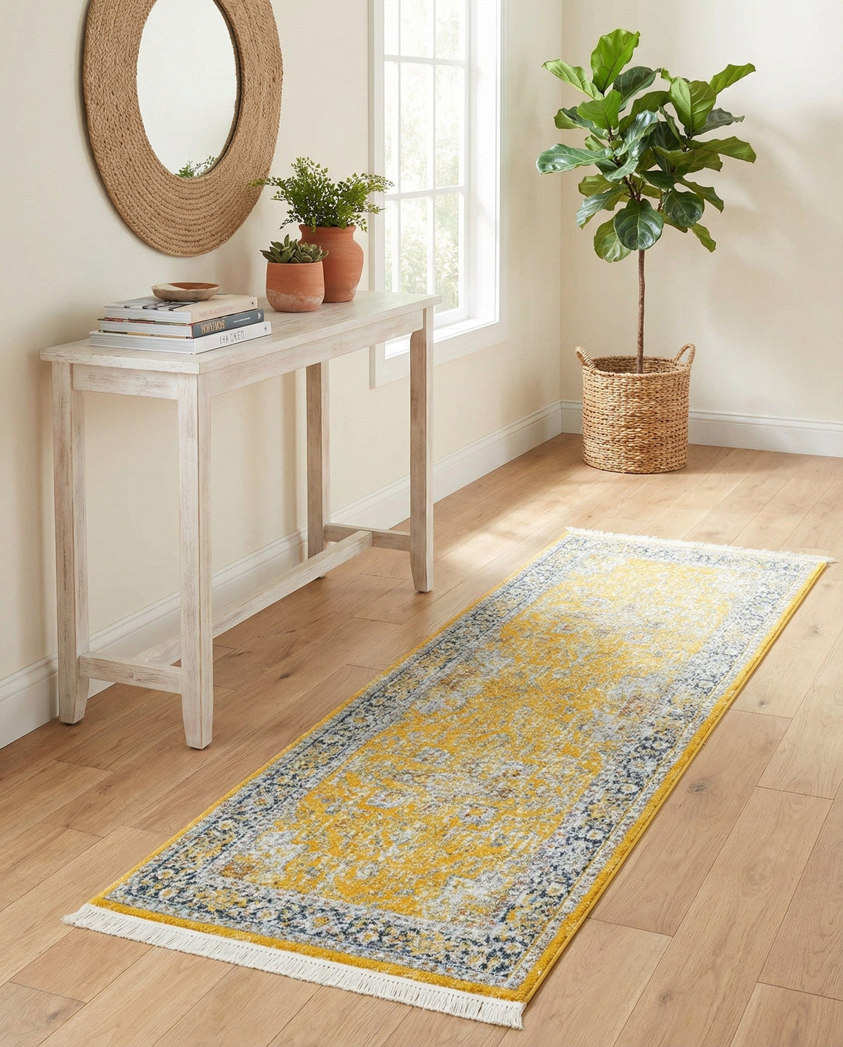 Caribbean Breeze Collection Area Rug -  Andros Runner Yellow  lifestyle 76