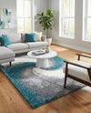 Cozy Haven Shag Collection Area Rug -  Oasis Rectangle Turquoise  lifestyle 66