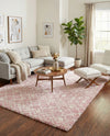 Berber Lattice Shag Collection Area Rug - Atlas (Light Pink) Rectangle Light Pink  lifestyle 4