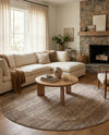 Studio Haven Collection Area Rug -  Conservatory (Beige) Round Beige  lifestyle 65
