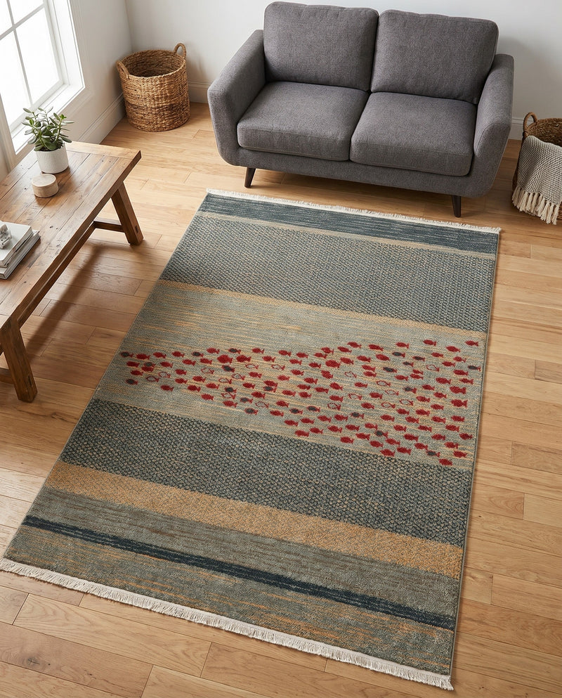 Zagros Oasis Collection Area Rug -  Kermanshah Rectangle Blue  lifestyle 10