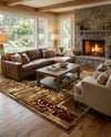 Bistro Lounge Collection Area Rug -  Affogato Rectangle Beige  lifestyle 59