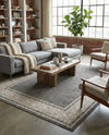 Soho Elegance Collection Area Rug -  Mercer (Gray) Rectangle Gray  lifestyle 33