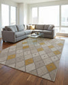 Coastal Haven Collection Area Rug -  Anchorage Rectangle Ivory and Yellow  lifestyle 19