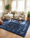 Casablanca Comfort Collection Area Rug - Sahara Rectangle Navy Blue  lifestyle 19
