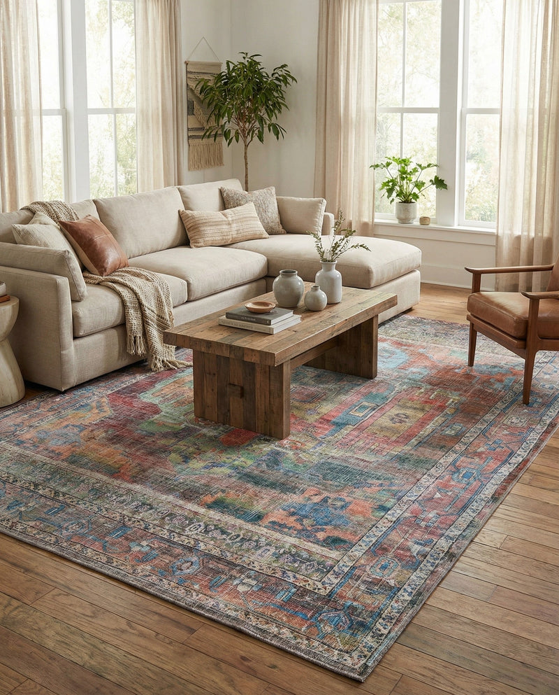 Zahara Oasis Collection Area Rug - Sahara Rectangle Multi  lifestyle 37