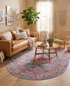 Zahara Oasis Collection Area Rug -  Fez Oval Blue  lifestyle 52