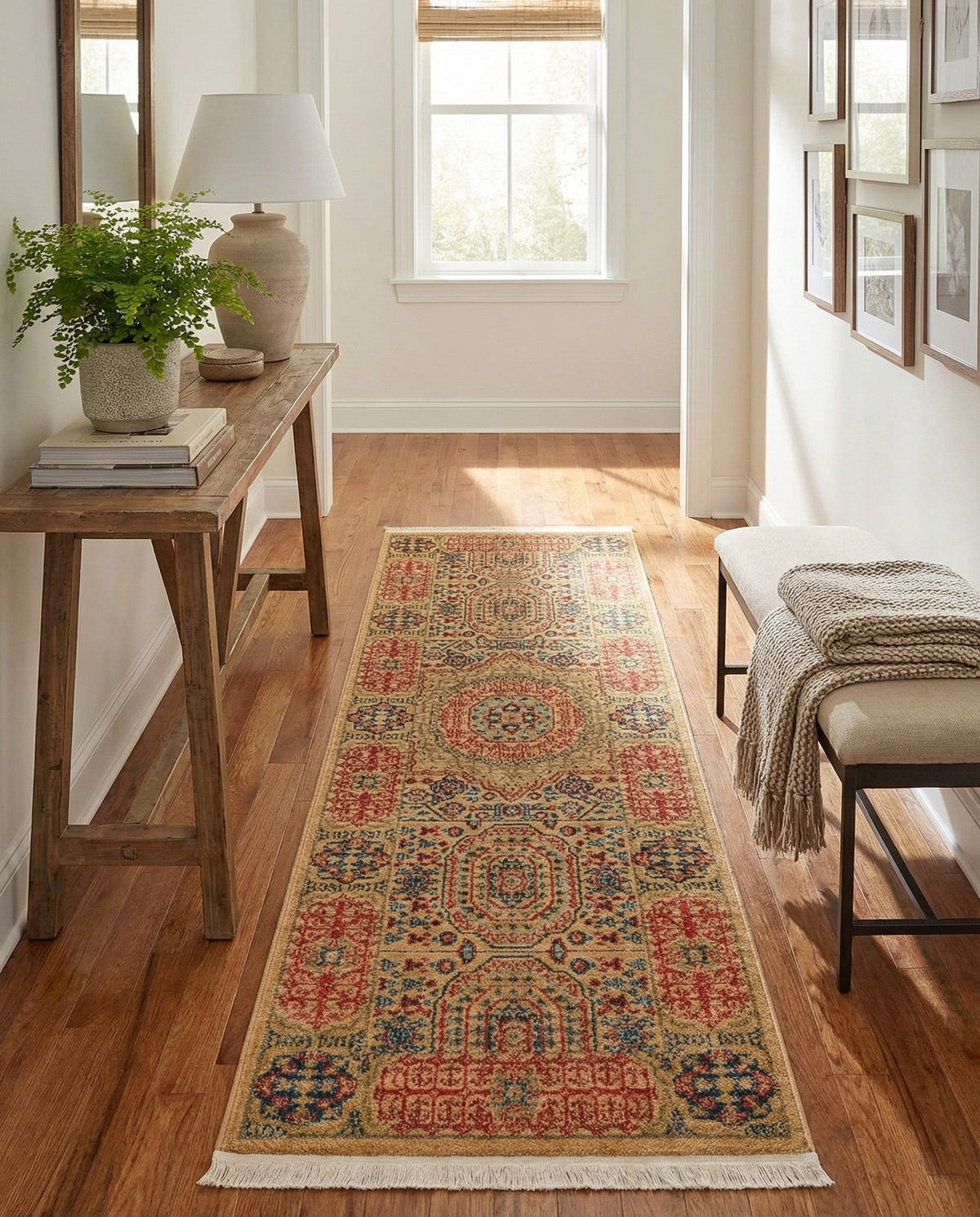 Ottoman Elegance Collection Area Rug -  Ephesus Runner Beige  lifestyle 105