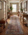 Vintage Memories Collection Area Rug -  Reverie Runner Rust Red and Brown  lifestyle 58