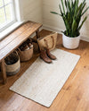 Woven Seaside Jute Collection Area Rug - Savannah (White) Rectangle White  lifestyle 25