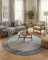Studio Haven Collection Area Rug -  Conservatory (Light Gray) Round Light Gray  lifestyle 61