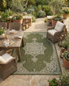 Patio Heritage Collection Area Rug -  Charleston (Green) Rectangle Green  lifestyle 16