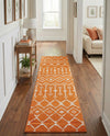 Marrakech Lattice Collection Area Rug - Medina (Orange) Runner Orange  lifestyle 37
