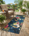 Seaside Blooms Collection Area Rug -  Leaf Runner Multi  lifestyle 63