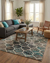 Trellis Mosaic Collection Area Rug -  Pergolatown (Blue Multi) Rectangle Blue Multi  lifestyle 7