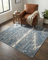 Cascade Range Collection Area Rug - Hood (Blue Gray) Square Blue Gray  lifestyle 64