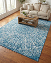 Riviera Elegance Collection Area Rug -  Eze Rectangle Turquoise  lifestyle 21