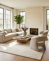 Nordic Loom Geometric Collection Area Rug - Oslo Rectangle Pearl Ivory  lifestyle 6