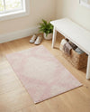 Seychelles Stripes Collection Area Rug - Mahe (Pink) Rectangle Pink  lifestyle 20