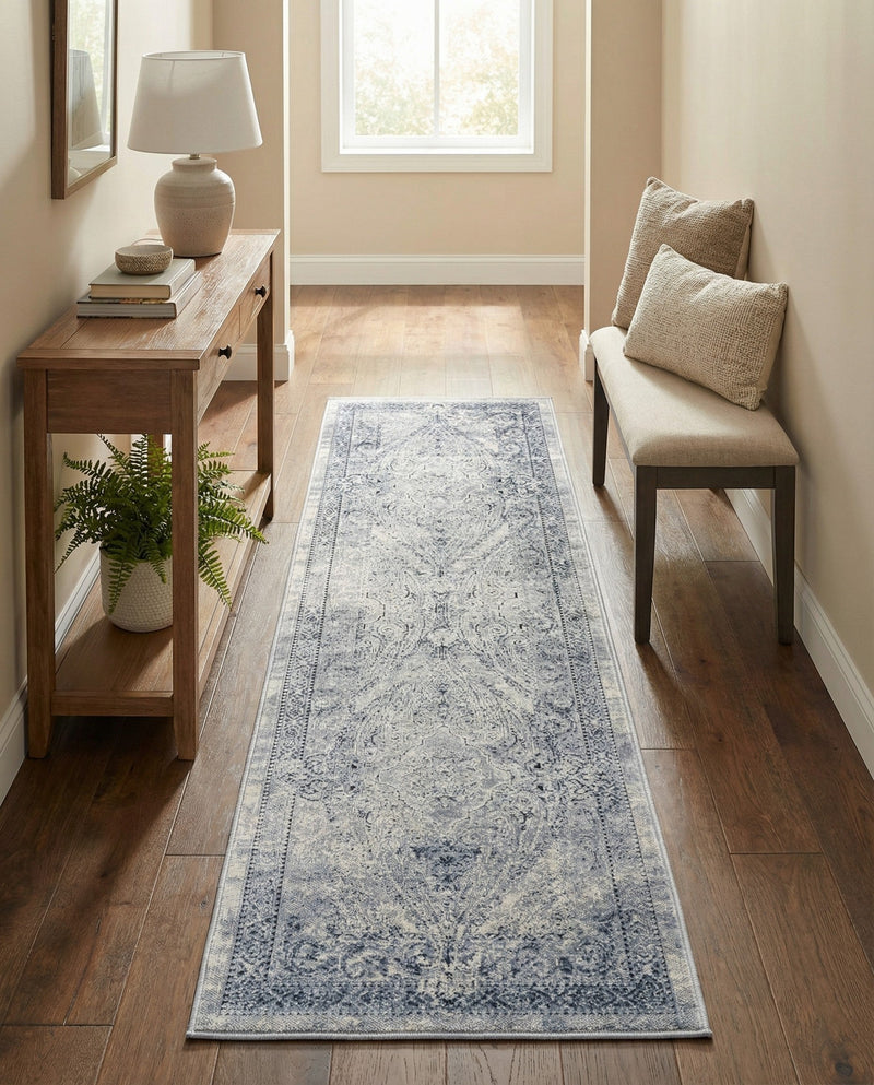 Coastal Manor Collection Area Rug -  Seagrove Runner Dark Blue  lifestyle 59