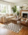 Benares Handwoven Jute Collection Area Rug -  Bodhi Rectangle Beige and Black  lifestyle 18