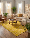 Marrakesh Lattice Collection Area Rug - Casablanca (Yellow) Rectangle Yellow  lifestyle 18