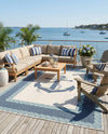 Seaside Haven Rugs Collection Area Rug -  Coralreef Rectangle Navy Blue  lifestyle 8