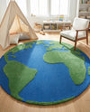 Whimsy Wonders Wool Collection Area Rug -  Island Round Blue and Green  lifestyle 10