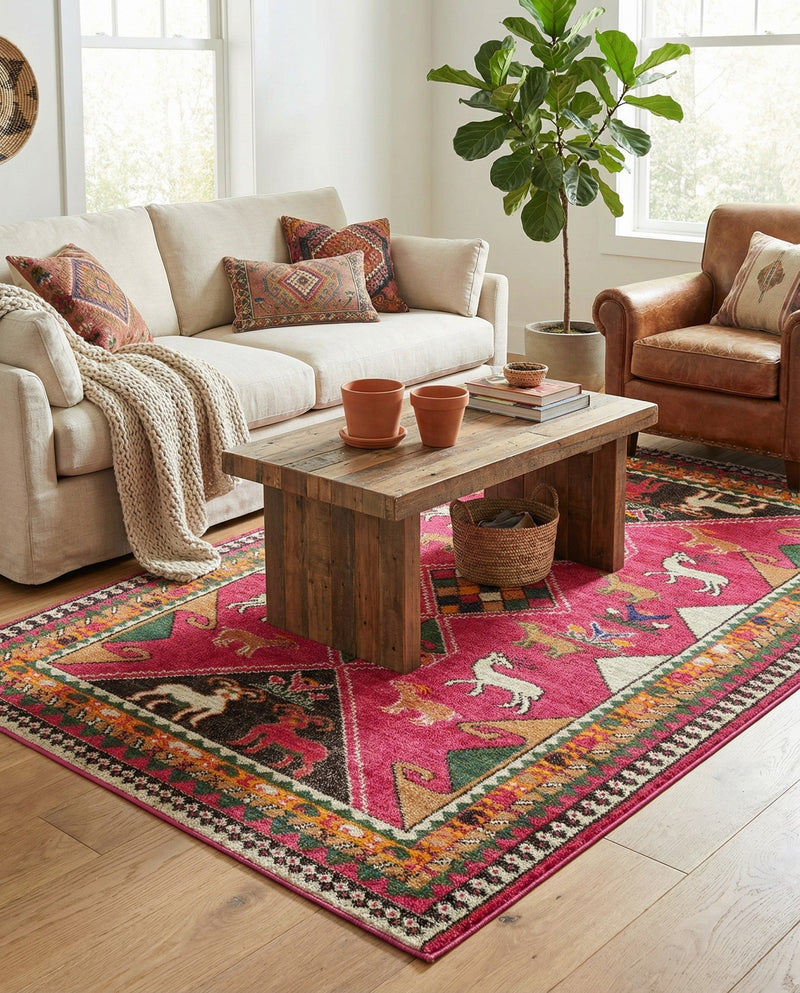 Sedona Vista Collection Area Rug -  Nolina Rectangle Pink  lifestyle 26