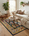 Brighton Terrace Collection Area Rug -  Portslade Rectangle Navy Blue  lifestyle 40