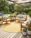 Seaside Serenity Collection Area Rug - Veranda (Corn Harvest Yellow) Round Corn Harvest Yellow  lifestyle 32
