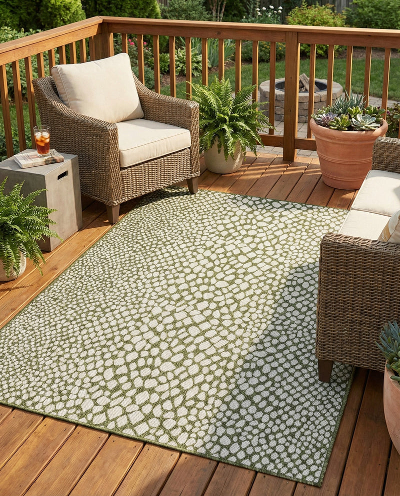 Urban Oasis Rugs Collection Area Rug -  Terrace (Green) Rectangle Green  lifestyle 18
