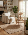 Highland Woven Jute Collection Area Rug - Glenmore (Light Brown) Square Light Brown  lifestyle 41