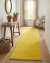Plush Oasis Collection Area Rug - Serenity (Tuscan Sun Yellow) Runner Tuscan Sun Yellow  lifestyle 28