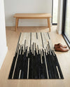 Savannah Hideaway Collection Area Rug - Savannah Runner Black White  lifestyle 46
