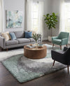 Cozy Haven Shag Collection Area Rug -  Oasis Rectangle Sage Green  lifestyle 51