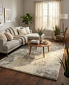 Cozy Haven Shag Collection Area Rug -  Tranquility (Khaki) Rectangle Khaki  lifestyle 10