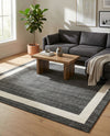 Studio Haven Collection Area Rug -  Alcove (Black) Square Black  lifestyle 48