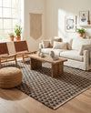 Osian Looms Collection Area Rug - Mumbai Rectangle Black  lifestyle 34