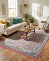 Arcadia Rugs Collection Area Rug - Eden (Pink) Rectangle Pink  lifestyle 11