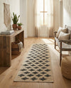 Benares Handwoven Jute Collection Area Rug -  Bodhi Runner Beige and Black  lifestyle 65