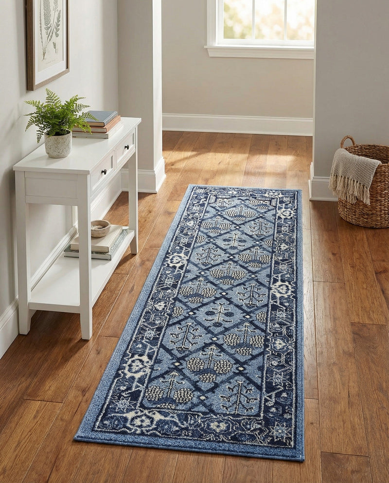 Horizon Collection Area Rug -  Aurora Runner Blue  lifestyle 79