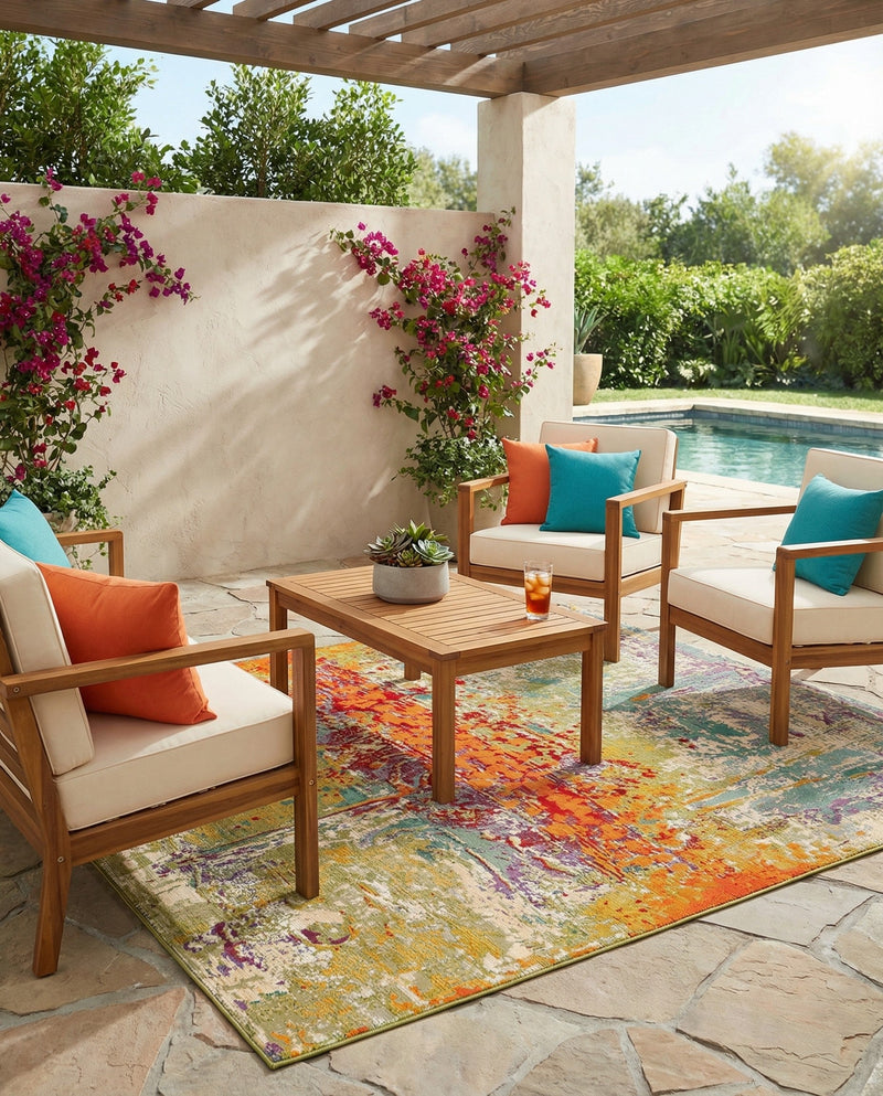 Urban Terrace Collection Area Rug -  Terrace Rectangle Multi  lifestyle 30