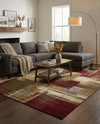 Bistro Lounge Collection Area Rug -  Doppio Rectangle Multi  lifestyle 24
